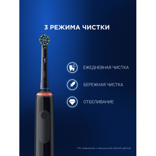 Электрическая зубная щетка Oral-B Pro 3 3900 Duo (черный/белый) 7