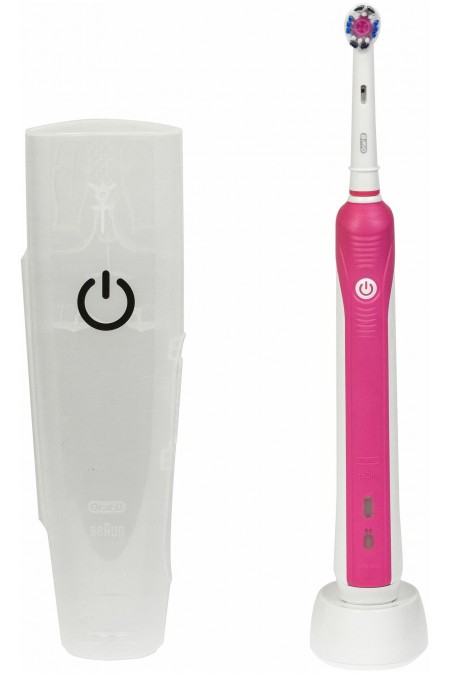 Электрическая зубная щетка Oral-B Pro 750 CrossAction (розовый) 