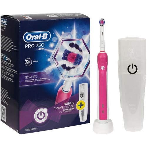 Электрическая зубная щетка Oral-B Pro 750 CrossAction (розовый) 4