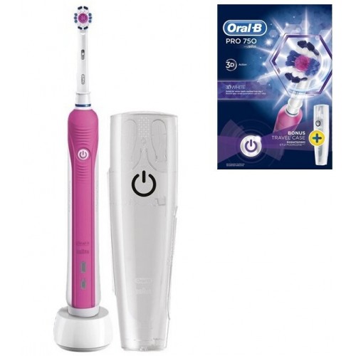 Электрическая зубная щетка Oral-B Pro 750 CrossAction (розовый) 8