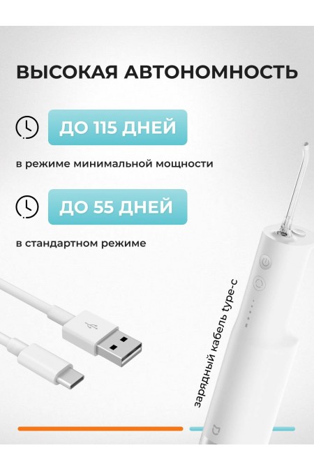 Ирригатор Xiaomi Mijia Electric Tooth F300/MEO703 (белый) 2