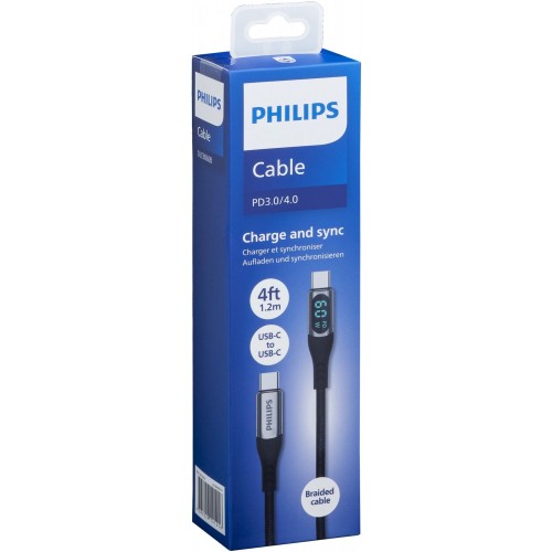 Кабель Philips DLC9060 USB Type-C (m)-USB Type-C (m) 1.2 м (черный) 2