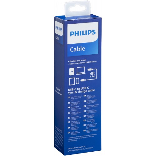 Кабель Philips DLC9060 USB Type-C (m)-USB Type-C (m) 1.2 м (черный) 3