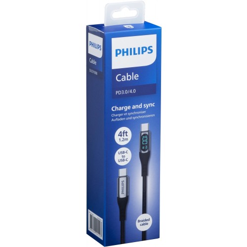 Кабель Philips DLC9100 USB Type-C (m)-USB Type-C (m) 1.2 м (черный) 5