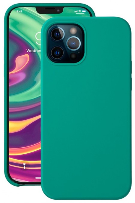 Чехол DEPPA для Apple iPhone 12/12 Pro Liquid Silicone (87720) (зеленый) 1