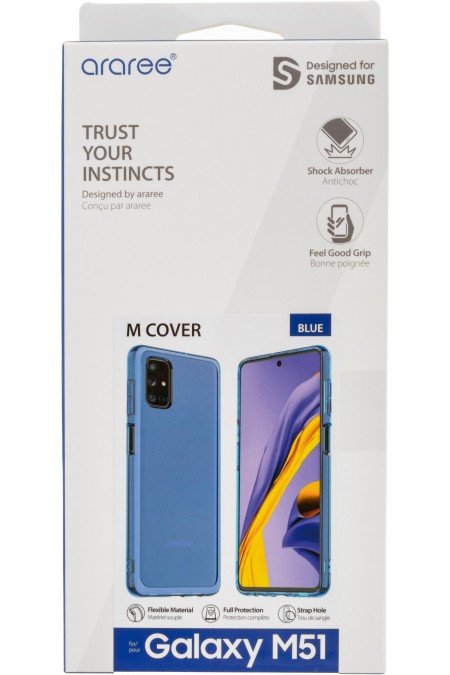 Чехол Samsung для Samsung Galaxy M51 araree M cover (GP-FPM515KDALR) (синий) 7