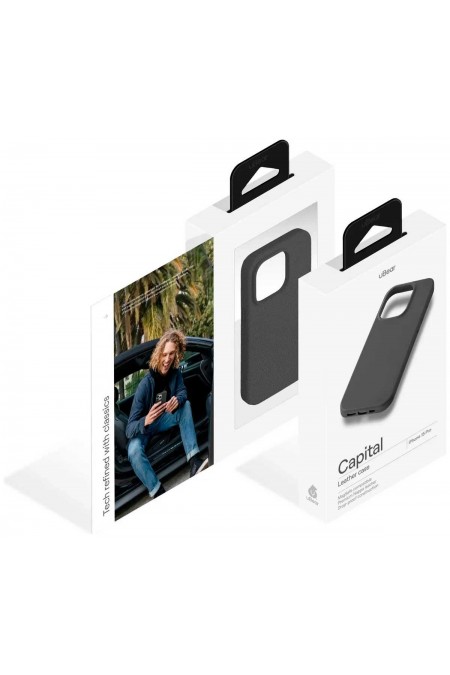 Чехол uBear для Apple iPhone 15 Pro Max Capital Case with MagSafe (CS307BL67PCP-I23M) (черный) 3