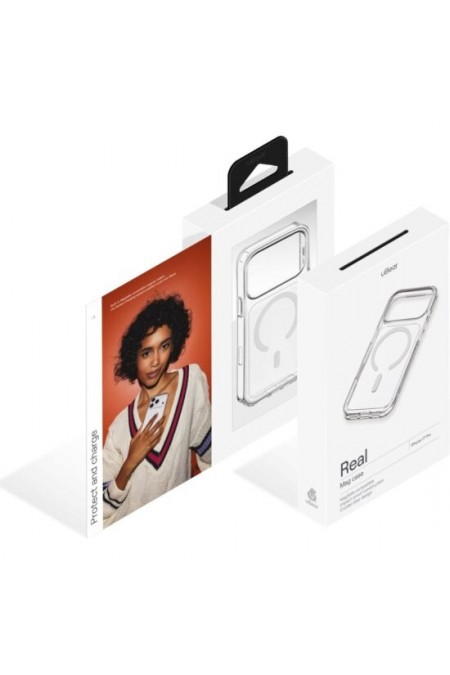 Чехол uBear Real Mag Case Magsafe для Apple IPhone 17 Pro (прозрачный) 3