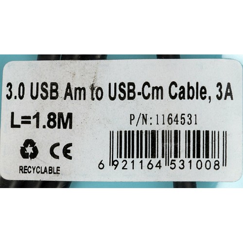 Кабель Buro BHP USB-TPC-1.8 USB (m)-USB Type-C (m) 1.8 м (черный) 8