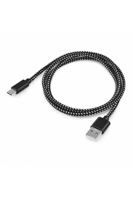 Кабель Buro Braided BHP RET TYPEC1 USB (m)-USB Type-C (m) 1 м (черный) 