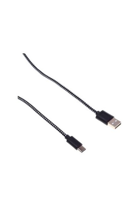 Кабель Buro Braided BHP RET TYPEC1 USB (m)-USB Type-C (m) 1 м (черный) 1