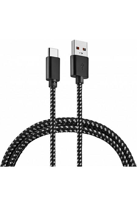 Кабель Buro Braided BHP RET TYPEC1 USB (m)-USB Type-C (m) 1 м (черный) 2