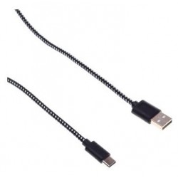 Кабель Buro Braided BHP RET TYPEC1 USB (m)-USB Type-C (m) 1 м (черный)