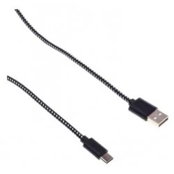 Кабель Buro Braided BHP RET TYPEC1 USB (m)-USB Type-C (m) 1 м (черный)