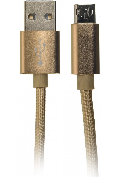 Кабель Buro Reversible Braided BHP RET MICUSB-BR USB A(m) micro USB B (m) 1 м (золотой) 
