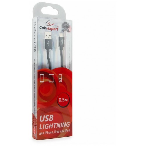Кабель Cablexpert CC-S-APUSB01Bk-0.5M AM/Lightning 0.5 м (черный) 2