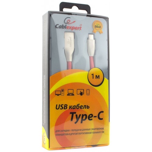 Кабель Cablexpert CC-G-USBC01R-1.8M USB 2.0 AM/Type-C 1 м (красный) 3