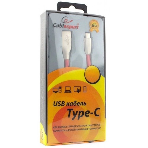 Кабель Cablexpert CC-G-USBC01R-3M USB 2.0 AM/Type-C 3 м (красный) 2