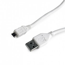 Кабель Cablexpert CC-P-mUSB02W-1M USB2.0 Am-microB 1 м (белый)