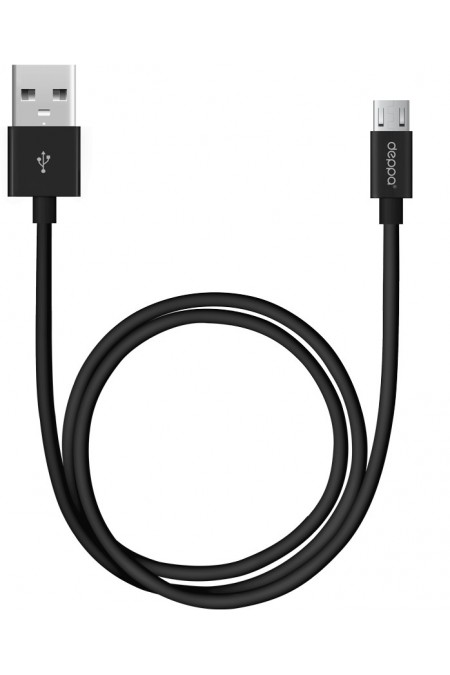 Кабель Deppa 72103 USB-MicroUSB 1.2 м (черный) 1