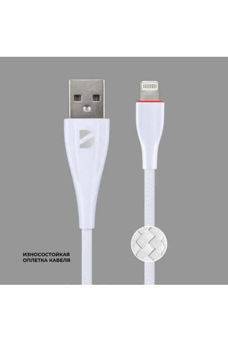 Кабель DEPPA Ceramic 72291 USB (m)-Lightning (m) 1 м (белый) 3