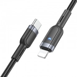Кабель Hoco U117 IP(01467) USB Type-C (m)-Lightning (m) 1.2 м (черный)