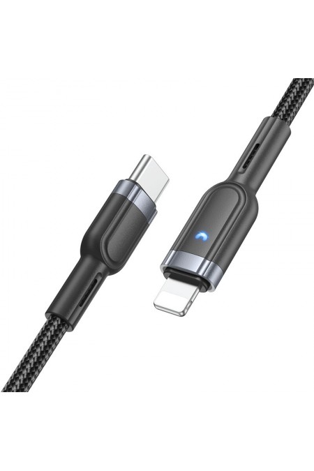 Кабель Hoco U117 IP(01467) USB Type-C (m)-Lightning (m) 1.2 м (черный) 