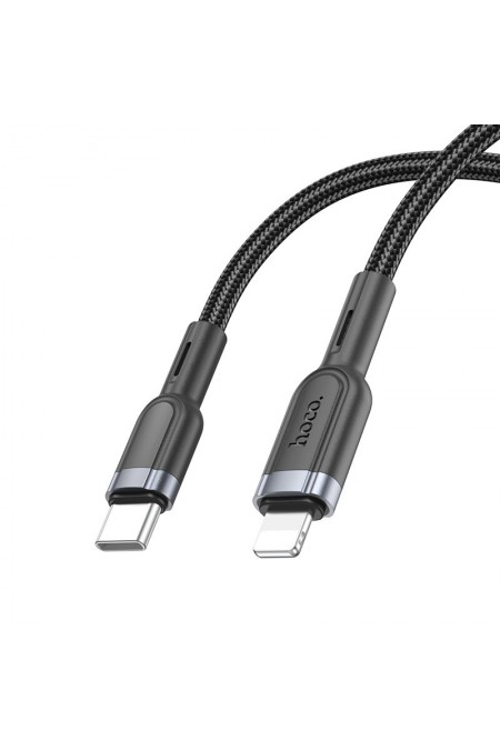 Кабель Hoco U117 IP(01467) USB Type-C (m)-Lightning (m) 1.2 м (черный) 1
