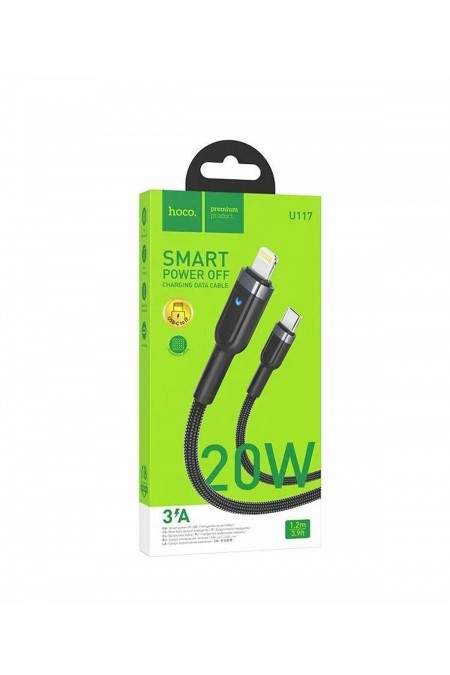 Кабель Hoco U117 IP(01467) USB Type-C (m)-Lightning (m) 1.2 м (черный) 5