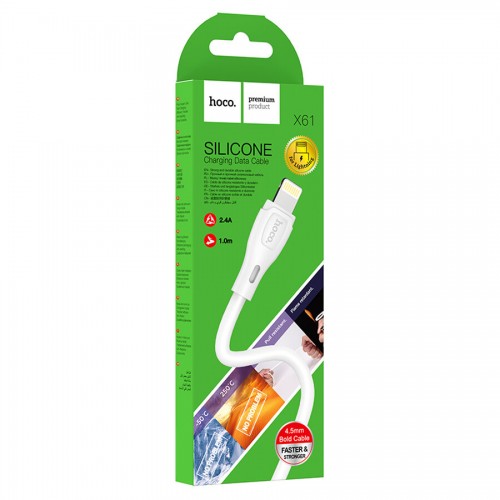 Кабель Hoco X61 Ultimate Lightning 2.4А 1 м (белый) 3