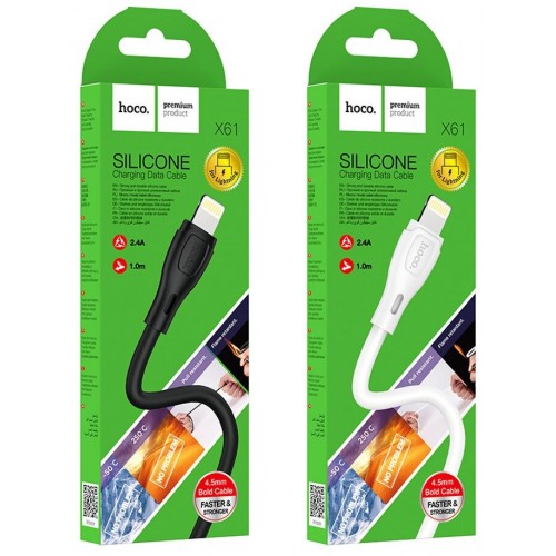 Кабель Hoco X61 Ultimate Lightning 2.4А 1 м (белый) 5