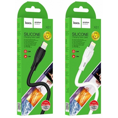 Кабель Hoco X61 Ultimate Lightning 2.4А 1 м (черный) 1