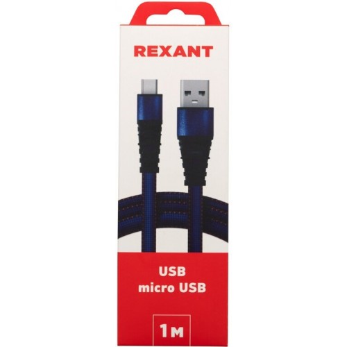 Кабель REXANT 18-1163 USB-microUSB 1 м (синий) 4