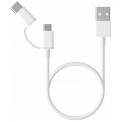Кабель Xiaomi Mi 2-in-1 USB (m)-USB Type-C (m)/micro USB (m) 0.3 м (SJV4083TY) (белый)