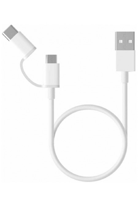 Кабель Xiaomi Mi 2-in-1 USB (m)-USB Type-C (m)/micro USB (m) 0.3 м (SJV4083TY) (белый) 