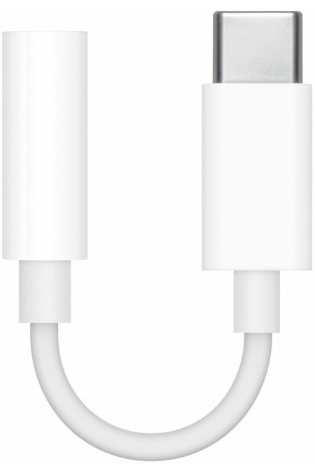 Переходник Apple A2049 Jack 3.5 (f)-USB Type-C (m) 0.1 м (белый) 1