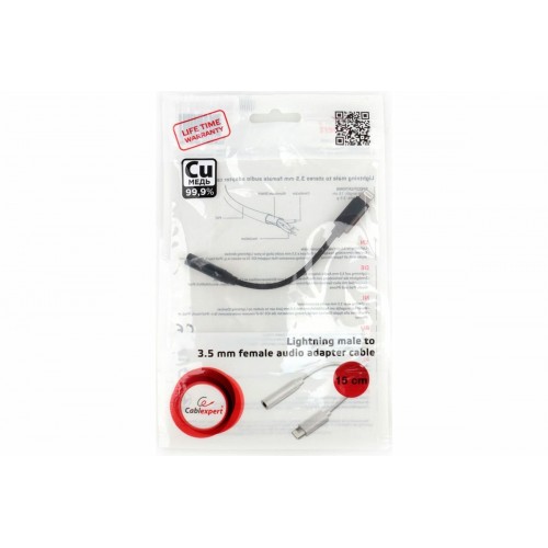 Переходник Cablexpert CCA-LM3.5F-01 Lightning/Jack3.5F (черный) 8