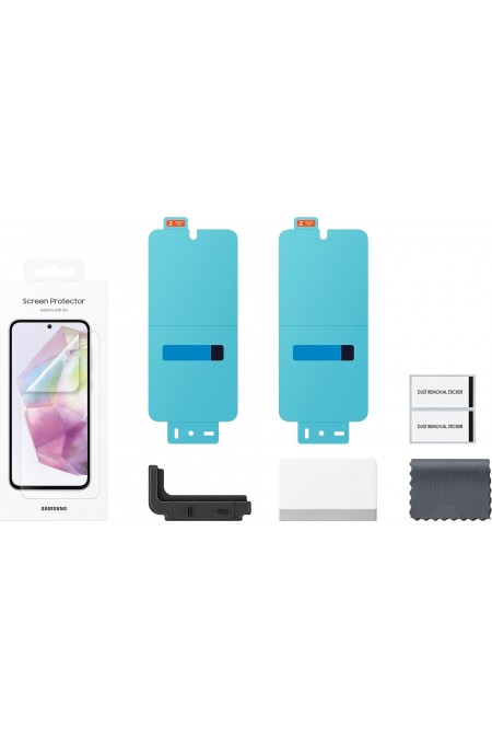 Защитная пленка Samsung прозрачный для Samsung Galaxy A35 прозрачная 2шт. (EF-UA356CTEGRU) (прозрачный) 2