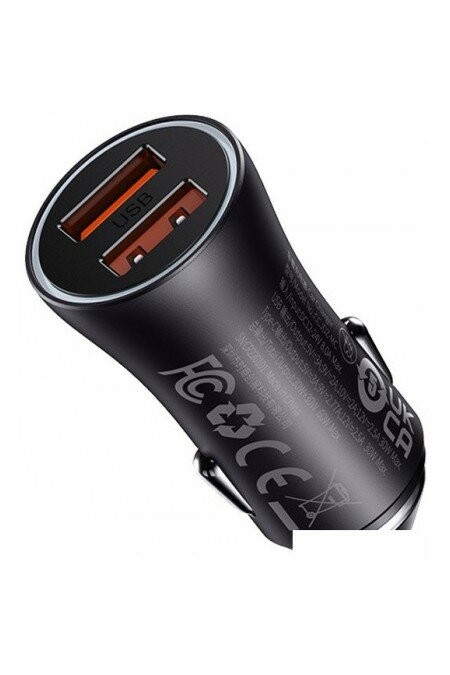 Автомобильное зарядное устройство Baseus CGJM000013 U+U 60W 