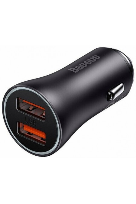 Автомобильное зарядное устройство Baseus Golden Contactor Max Dual Fast Charger Car Charger U+U 60W (CGJM000013) 