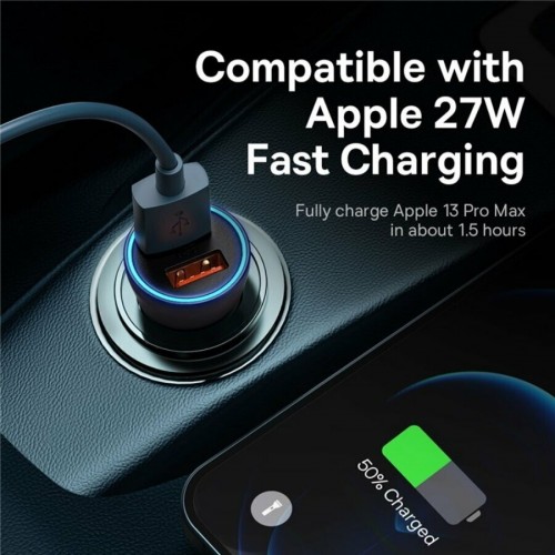 Автомобильное зарядное устройство Baseus Golden Contactor Max Dual Fast Charger Car Charger U+U 60W (CGJM000013) 4