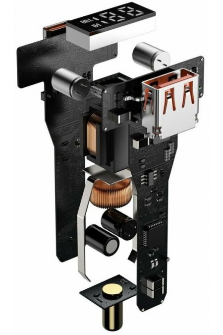 Автомобильное зарядное устройство BASEUS Superme Digital Display 1xUSB + 1xUSB-C (CCZX-01) 5A 95W 2