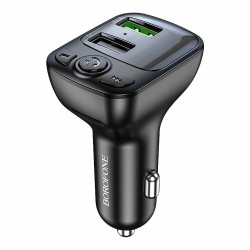 Автомобильное зарядное устройство Borofone BC41 Eminency BT 5.0 2xUSB QC 3.0 FM
