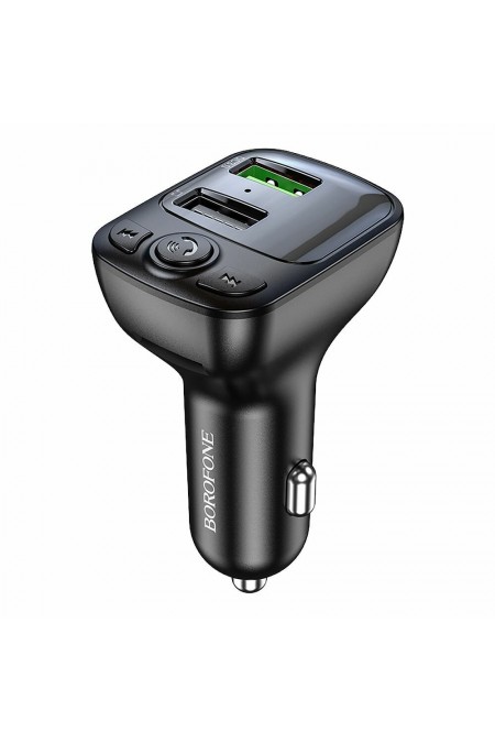 Автомобильное зарядное устройство Borofone BC41 Eminency BT 5.0 2xUSB QC 3.0 FM 