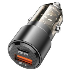 Автомобильное зарядное устройство BOROFONE BZ20A 1USB+1Type-C 3.0A 83W PD65W+QC3.0 (6941991101625)