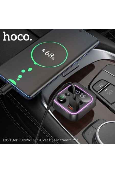 Автомобильное зарядное устройство Hoco E85 2USB+1Type-C QC3.0 PD20W Bluetooth 5.4 1