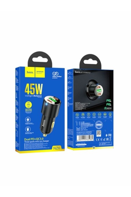 Автомобильное зарядное устройство HOCO NZ6 2C1A 3-port (PD45W) 9