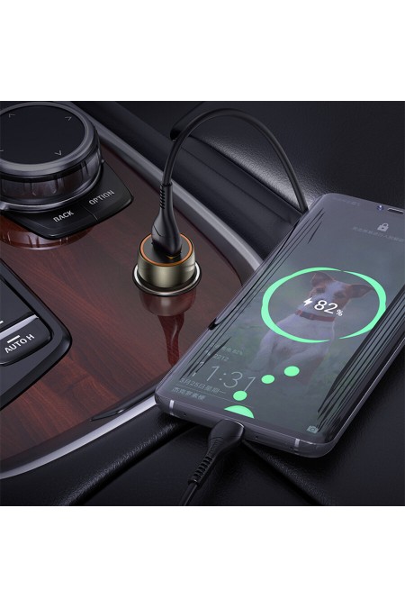 Автомобильное зарядное устройство HOCO Z46 Blue shield 4