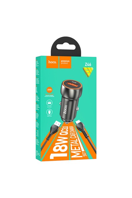 Автомобильное зарядное устройство HOCO Z46 Blue shield 5