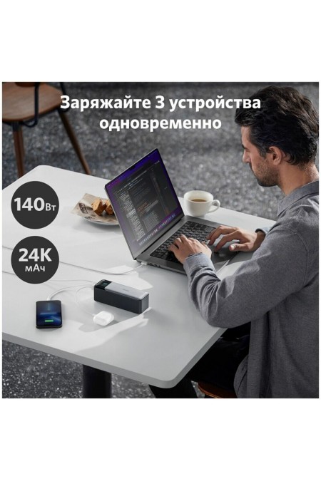 Портативный аккумулятор Anker PowerCore 737 GaNPrime 24000mAh (черный) 4